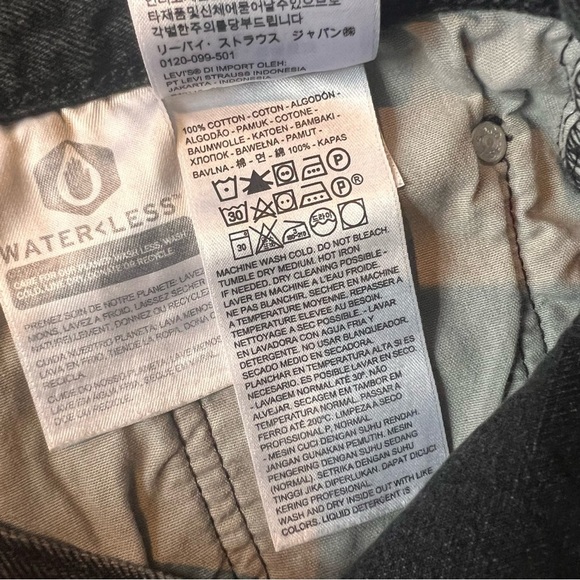 Levi’s 501 Denim Cutoff Shorts 30 Black Gray Wash - Picture 6 of 6